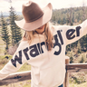 Bold Logo White Hoodie Women's Wrangler Hoodie