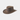 A tan leather cowboy hat with a round brim and a smooth finish, designed with a classic cowboy silhouette.