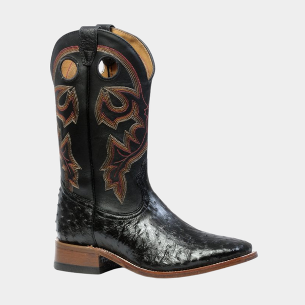Boulet 4505 Men's Exotic Ostrich Square Toe Cowboy Boot