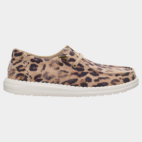 Hey Dude Women's Wendy Craft Suede Taupe Leopard
