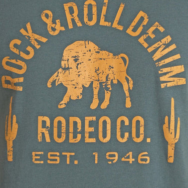 Rock and Roll Denim Unisex Bull Graphic Tee Shirt Rodeo Outfits