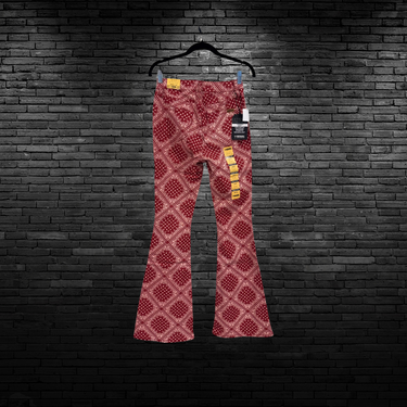 Rock & Roll Denim Red Bandana Flare Jeans