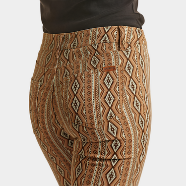 Brown Aztec Flare Jean