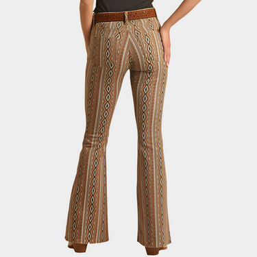 Brown Aztec Flare Jean