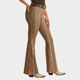 Brown Aztec Flare Jean