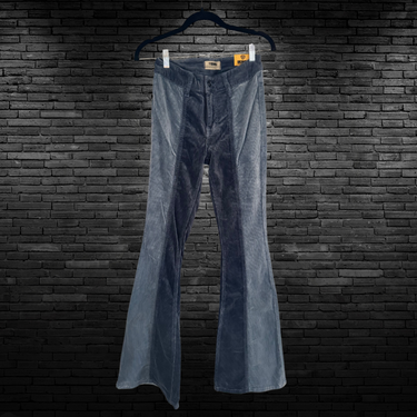 Rock & Roll Denim Blue Corduroy Button Flare Jeans