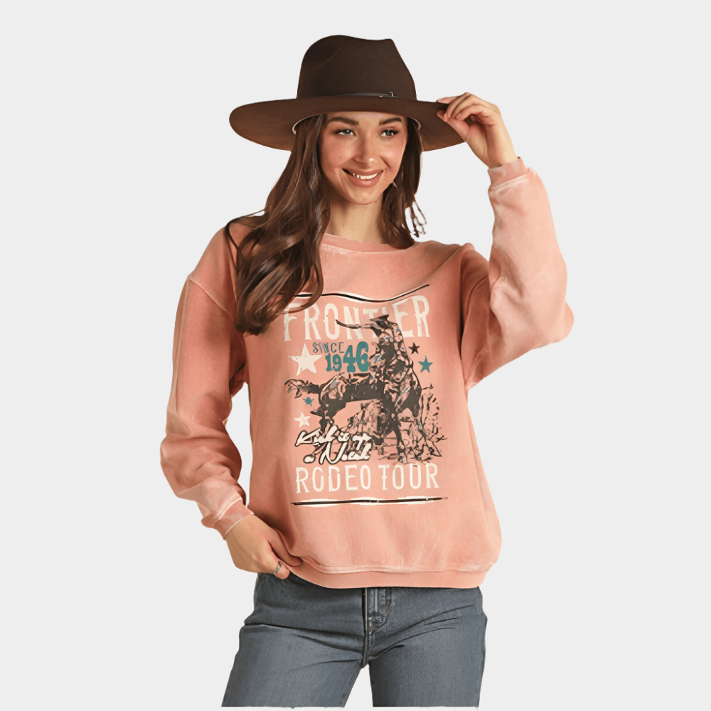 Women's Frontier Rodeo Graphic Sweater | Rodeo Favorites β Nikki's ...