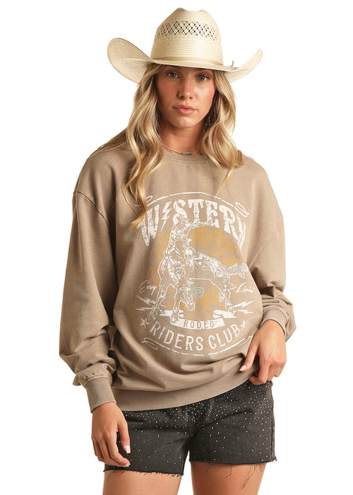 Rock and Roll Denim Women's Bronco Sweater Western Apparel