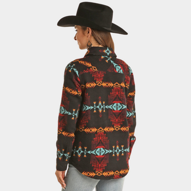 Rock & Roll Denim Black Multi Colour Aztec Jacket