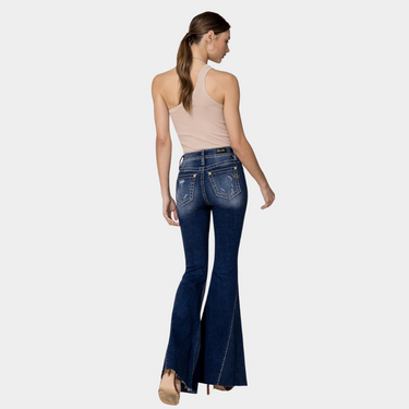 Miss Me Multi Denim Wide Flare Jeans