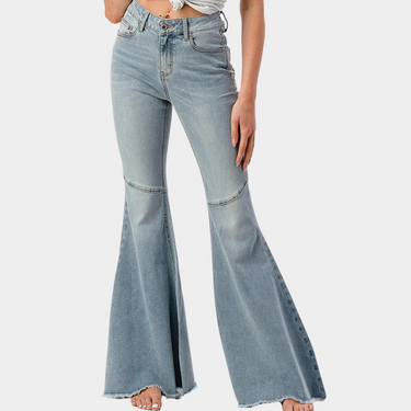 Grace In La Light Wash Bell Bottom Jeans