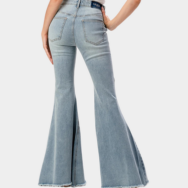 Grace In La Light Wash Bell Bottom Jeans