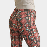 Hooey Aztec Print Flare Jeans