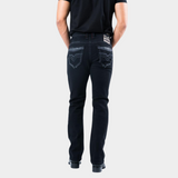 Platini Fashion Men's Holt Slim Black Boot Cut Jeans