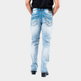 Platini Fashion Men's Holt Blue Straight Leg Jeans