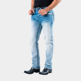 Platini Fashion Men's Holt Blue Straight Leg Jeans