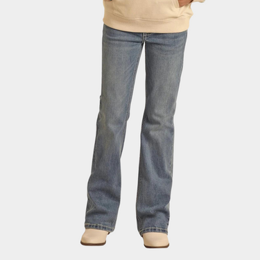 Girls Mid Rise Bootcut Jeans