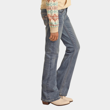 Girls Mid Rise Bootcut Jeans Wrangler