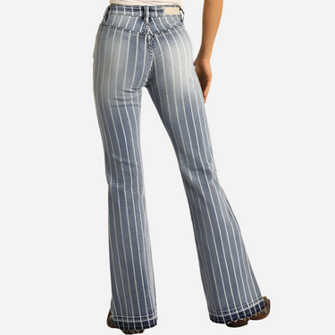 Rock and Roll Denim Women's Stripe Trouser Jeans Canada Wide Shipping