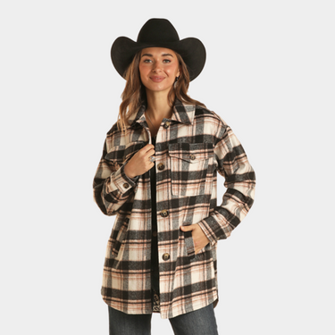 Rock & Roll Denim Plaid Flannel