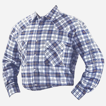 Bullhide Blue Checkered Snap Button Shirt