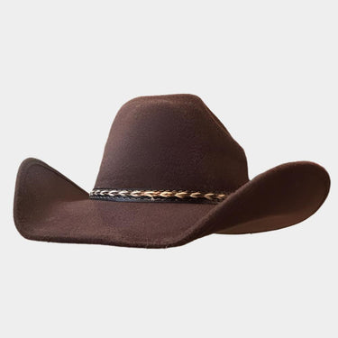 Brown Felt Cowboy Hat